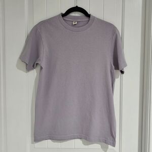 NWOT Sporty & Rich Purple Lavender Blank Cotton Short Sleeve T‎ Shirt Small